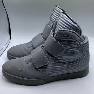Nike Flystepper 2K3 Gray Metallic Quilted Leather Men's Sneaker Size 8